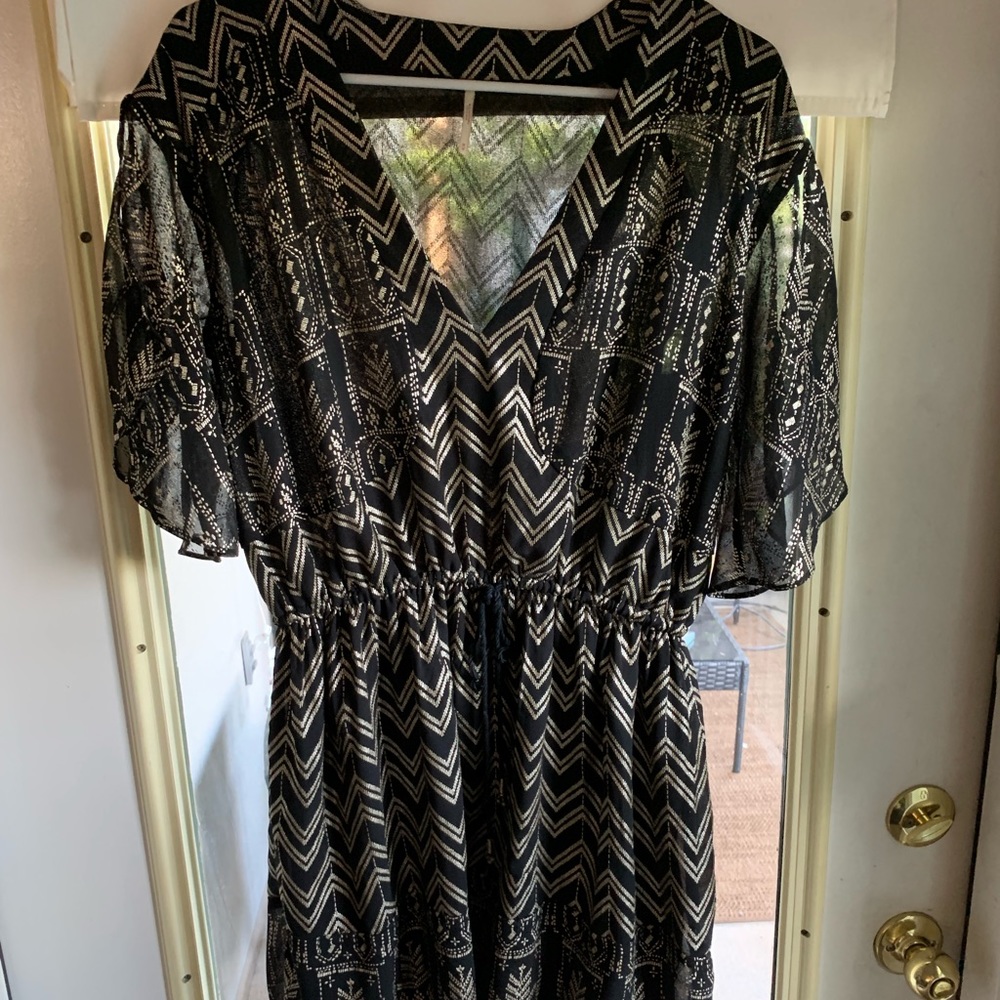 Free People Black & Gold Dress